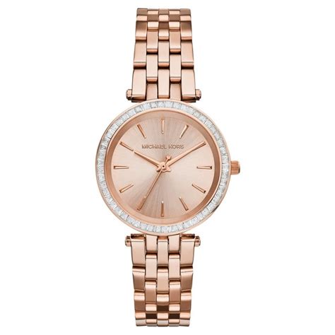 michael kors ladies watch with flower design|michael kors mini rose gold.